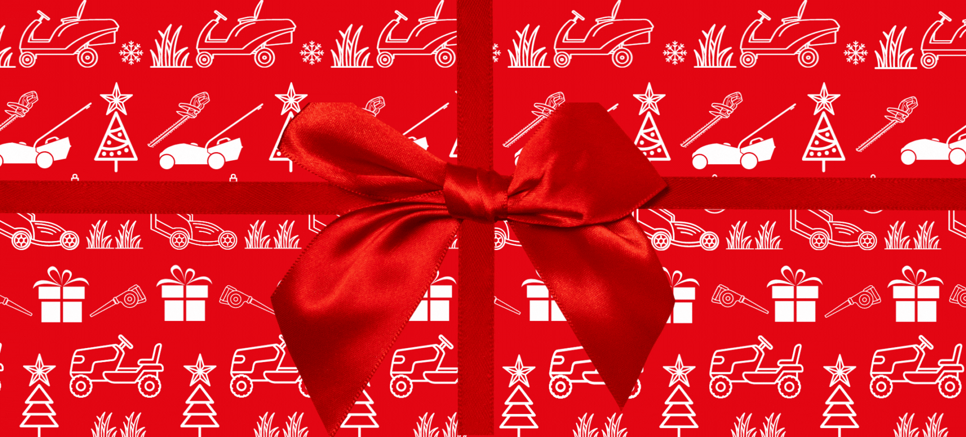 UNWRAPPING GIFT MOUNTFIELD MOWER CHRISTMAS